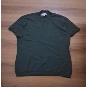 Womens Philosophy Mock Neck Lightweight Short Sleeve Pullover Sweater